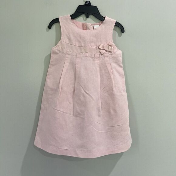 Old Navy Pink Toddler Linen Sleeveless Dress Size 3t Long Length - Picture 1 of 6